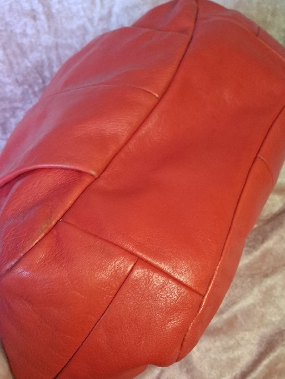 COACH MADISON ABIGAIL Light Red Leather Shoulder Bag with Gold Accents - Picture 6 of 9